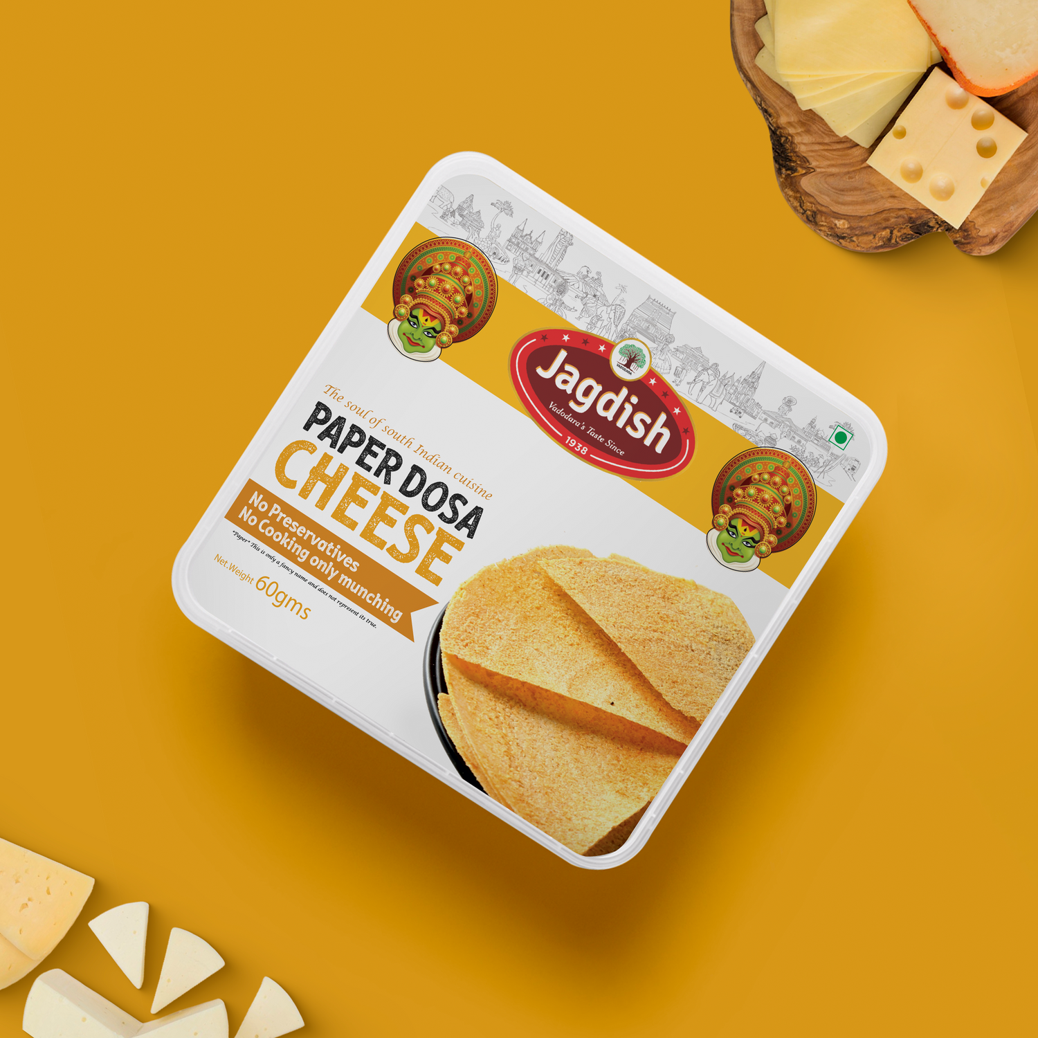 Cheese Paper Dosa Khakhra- (60g)