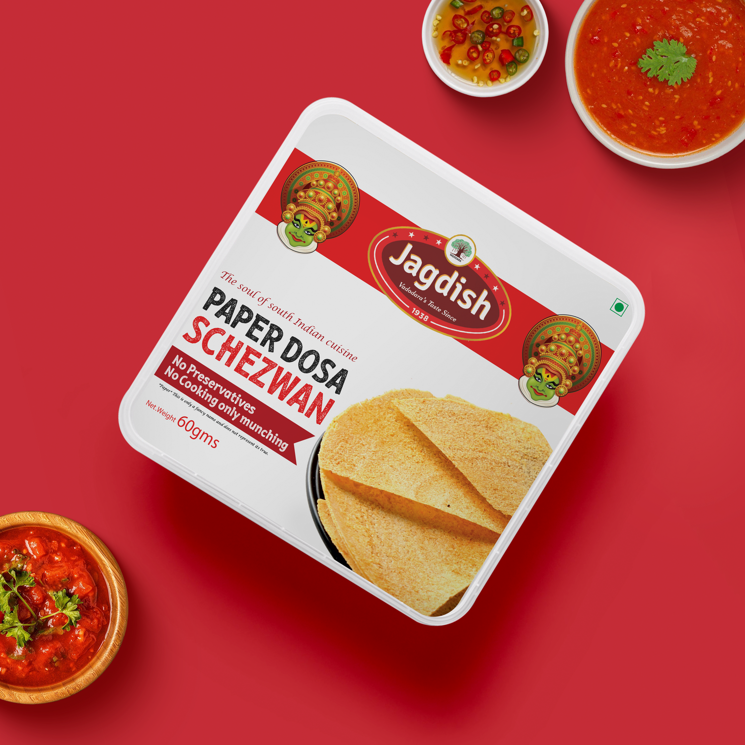 Schezwan Paper Dosa Khakhra - (60g)