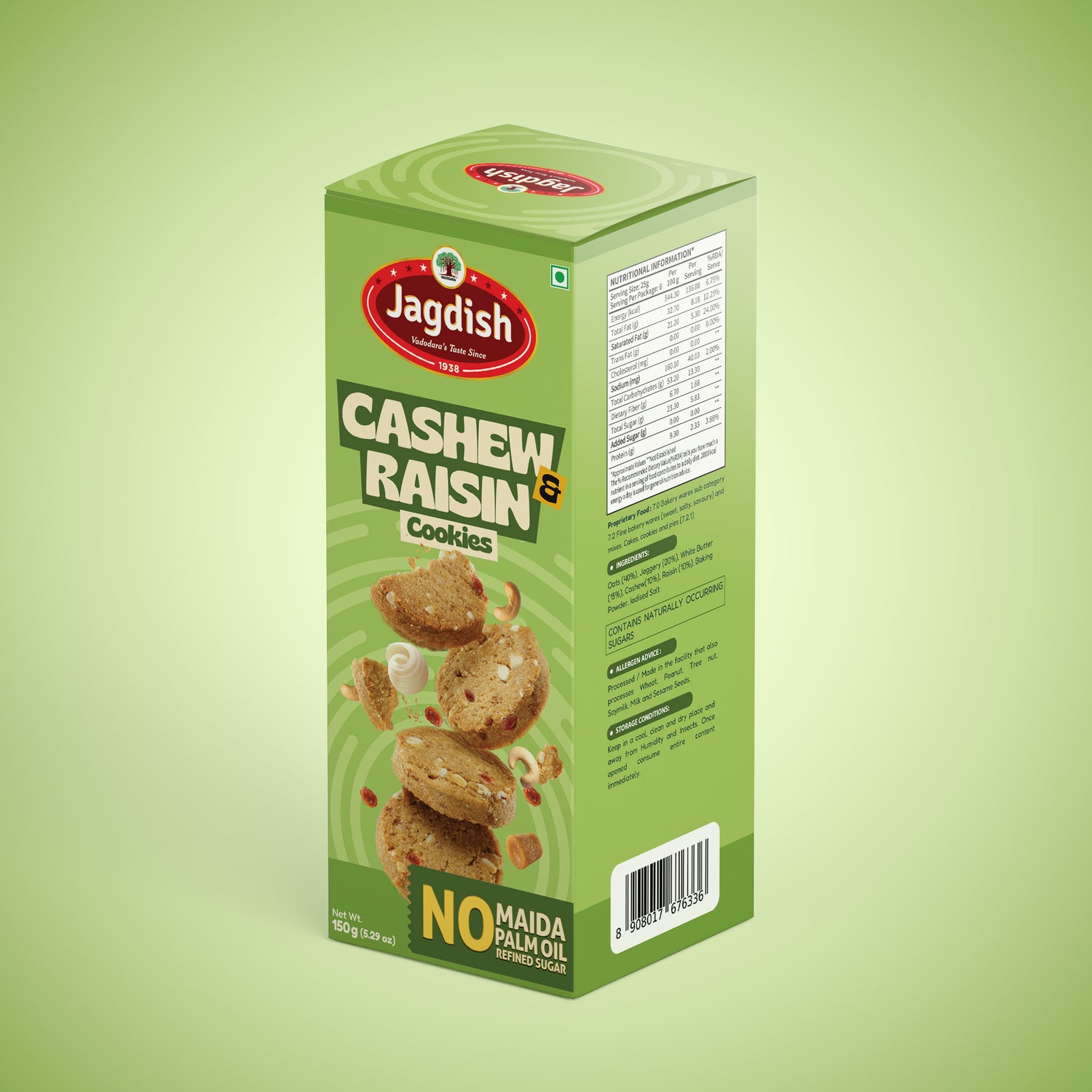 Cashew & Raisin Cookies