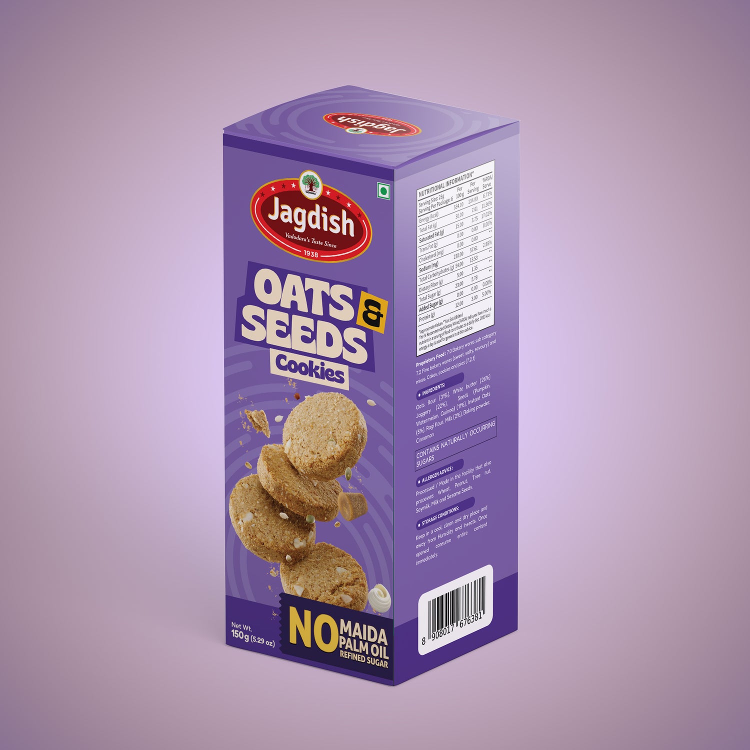 Oats & Seeds Cookies